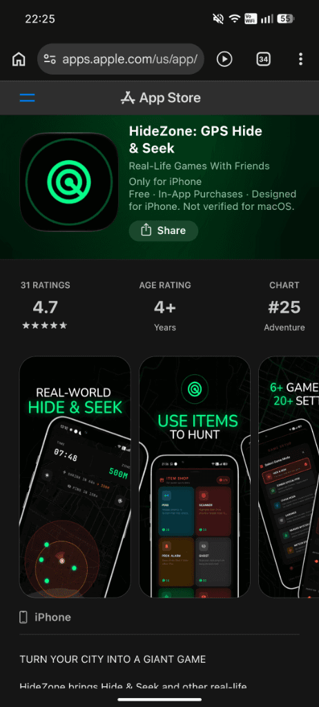 HideZone: IRL GPS Hide & Seek - screenshot 1