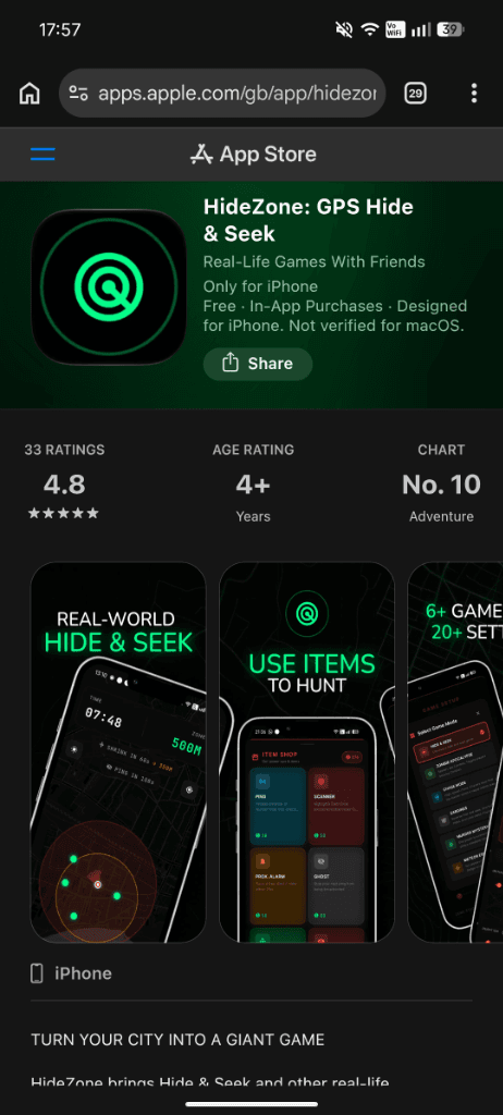 HideZone: IRL GPS Hide & Seek - screenshot 2